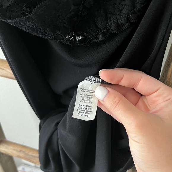 NWOT Primi - black dress with lace and halter back size s - Picture 6 of 6